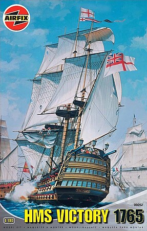 plastic model ship, ship model,HMS Victory 1765 -- Plastic Model Sailing Ship Kit -- 1/180 Scale -- #09252