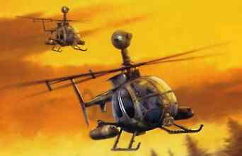 plastic model helicopter,plastic model helicopters,MD530G GUNSHIP -- Plastic Model Helicopter Kit -- 1/35 Scale -- #3526