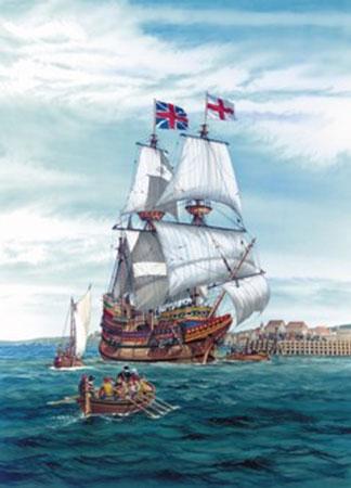 plastic model ship, plastic model ships,Mayflower Sailing Ship -- Plastic Model Sailing Ship Kit -- 1/150 Scale -- #80828