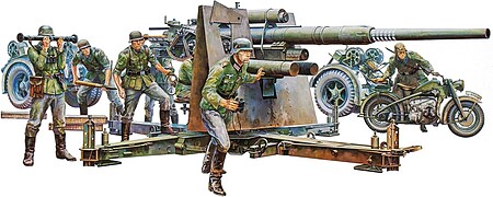 German 88mm Gun Flak 36/37 -- Plastic Model Military Diorama Kit -- 1/35 Scale -- #35017
