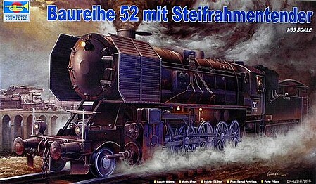 plastic models,military plastic models,BR52 Kriegslocomotive Armored Steam Locomotive -- Plastic Model Train -- 1/35 Scale -- #00210