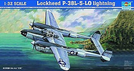 plastic model,model airplane,P38L-5-LO Lightning Fighter -- Plastic Model Airplane -- 1/32 Scale -- #02227